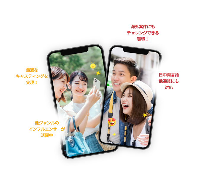 海外案件にもチャレンジできる環境!最適なキャスティングを実現!